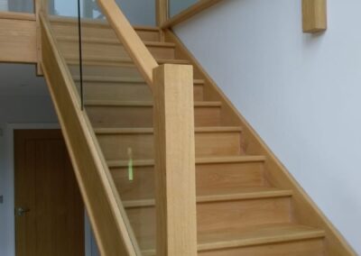 Bespoke Handcrafted Oak and Glass Staircase
